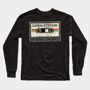 Gwen Stefani kurniamarga vintage cassette tape Long Sleeve T-Shirt